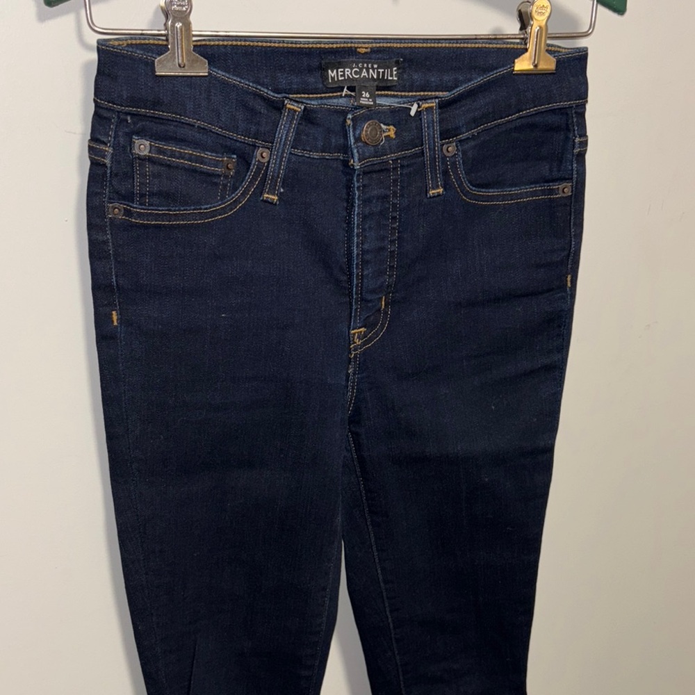 J. Crew Mercantile High Rise Blue Jeans with Classic Styling